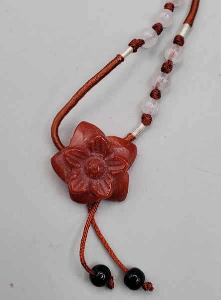 Carnelian,Jadeite and Obsidian Necklace