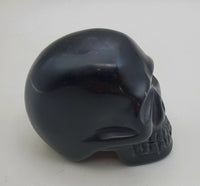 Black Onyx Skull Carving