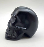 Black Onyx Skull Carving