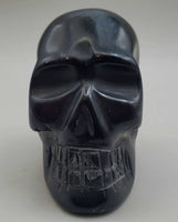 Black Onyx Skull Carving