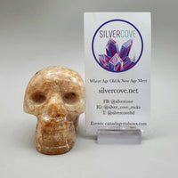 Golden Healer Quartz Skull Carving