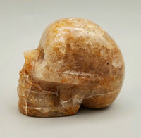 Golden Healer Quartz Skull Carving