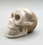 Golden Healer Quartz Skull Carving