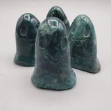 Moss Agate Ghost Carving