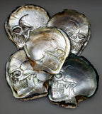 Mother of Pearl Skull Carving (half shell)