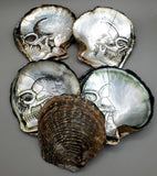 Mother of Pearl Skull Carving (half shell)