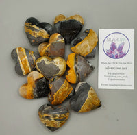 Bumble Bee Jasper Heart Carving