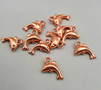 Copper Colored Dolphin Charms (10pc)