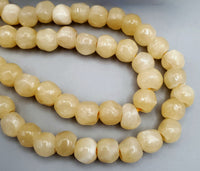 Yellow Calcite Faceted Beads