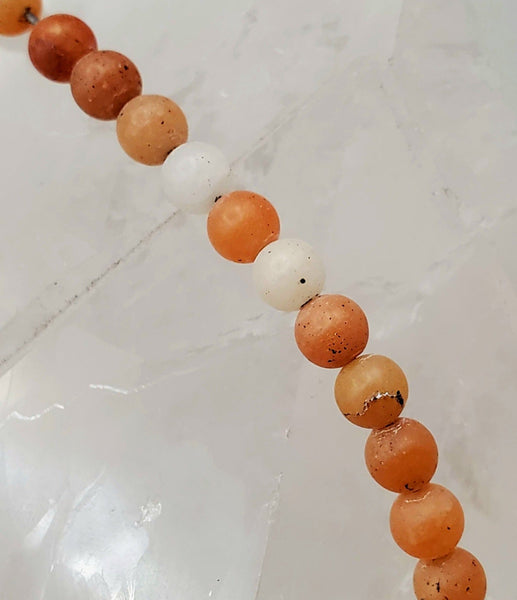 Orange Aventurine Bead Strand