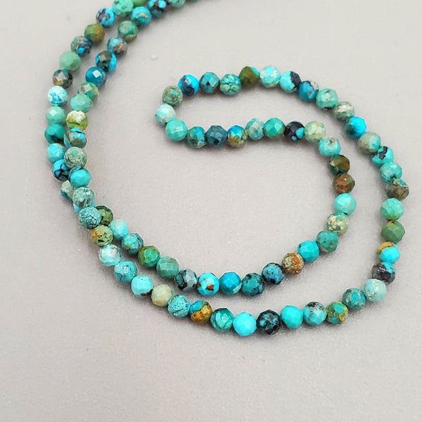 Faceted Turquoise Stone Bead Strands