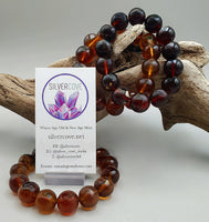 Indonesian Amber Bracelet (12" Round beads)