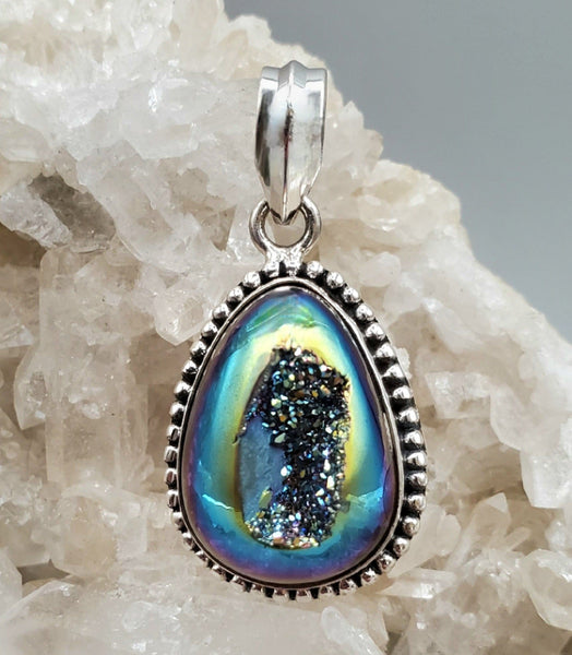 Aura Druzy Pendant