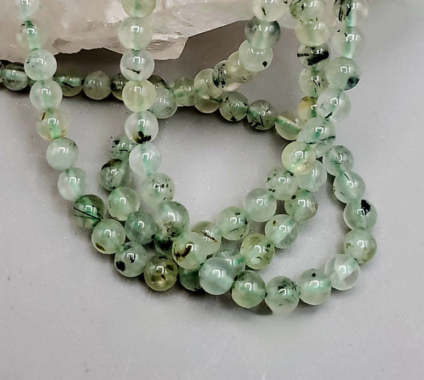 Prehnite Bead Strand (4mm) Round