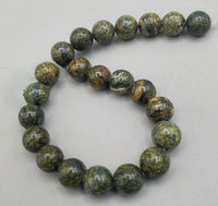 Green Serpentine Bead Strand