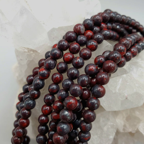 Brecciated Jasper (4mm) Round Bead Strand