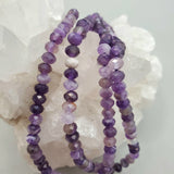 Amethyst Faceted Rondelle (4mm) Bead Strand