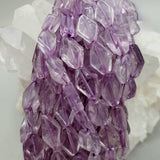 Amethyst Flat, Diamond Cut Bead Strand