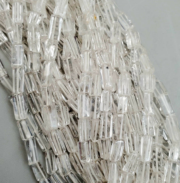 Clear Quartz Rectangle Bead Strand