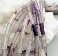 Fluorite, Cilindrical Bead Strand