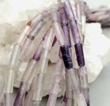 Fluorite, Cilindrical Bead Strand