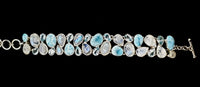 Larimar, Moonstone and Blue Topaz Bracelet