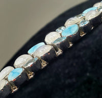 Larimar, Moonstone and Blue Topaz Bracelet