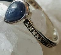 Canadian Sapphire Ring in .925 Sterling Silver (size 8.75)