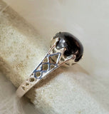 Canadian Sapphire Ring in .925 Sterling Silver (size 8)