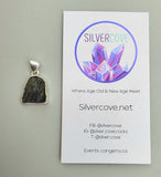 Rough Moldavite in .925 Sterling Silver Pendant