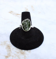 Diopside Sterling Silver Ring (Size 8.75)