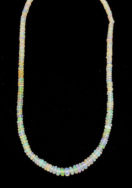 Ethiopian Opal Graduated Necklace