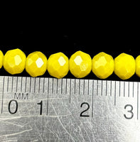 Yellow Crystal Bead Strands