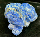 Lapis Lazuli Dog Carving