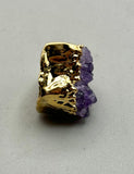 Amethyst Cluster Gold Foil Pendant