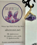 Amethyst Cluster Gold Foil Pendant