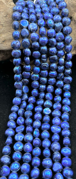 Blue Freshwater Pearl Bead Strand