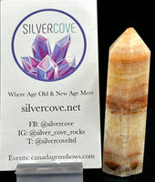 Red Calcite Tower Carving