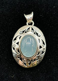 Aquamarine Sterling Silver Pendant