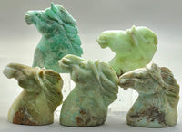 Chrysoprase Horse Carvings