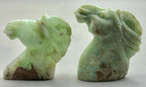 Chrysoprase Horse Carvings