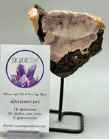 Pink Amethyst Slab On Stand