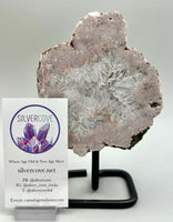 Pink Amethyst Slab On Stand