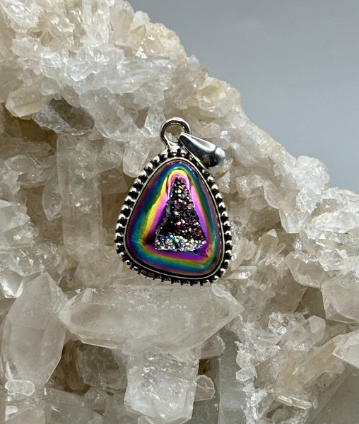 Aura Druzy Pendant