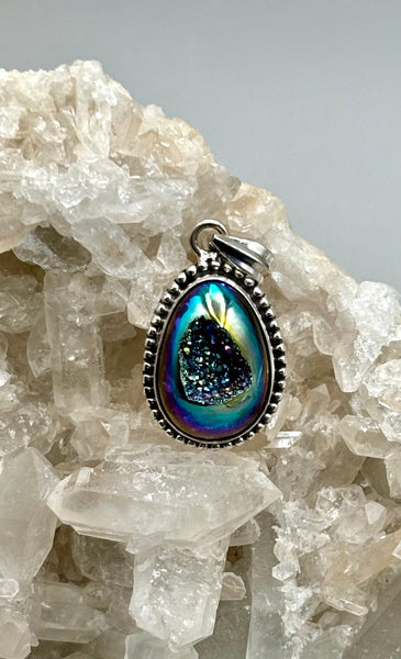 Aura Druzy Pendant