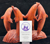 Red Dolphin Wood Carving