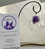 Silver Plated Amethyst Druzy Pendant