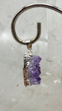 Silver Plated Amethyst Druzy Pendant