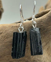 Black Tourmaline Sterling Silver Earrings