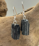 Black Tourmaline Sterling Silver Earrings